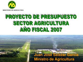 PROYECTO DE PRESUPUESTO SECTOR AGRICULTURA AÑO FISCAL 2007