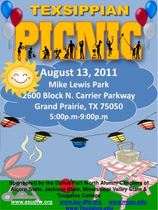 August 13, 2011 Mike Lewis Park 2600 Block N. Carrier Parkway Grand Prairie, TX 75050