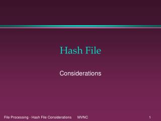Hash File