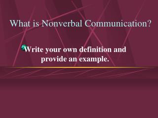 What is Nonverbal Communication?