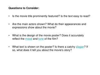 Questions to Consider: Is the movie title prominently featured? Is the text easy to read?