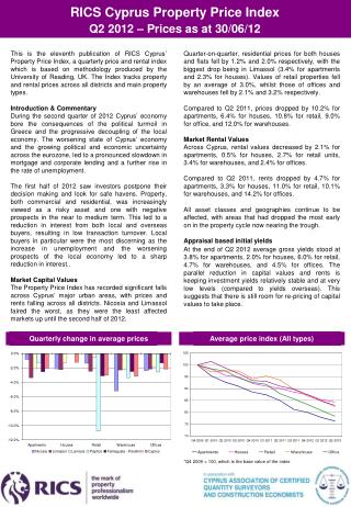 RICS Cyprus Property Price Index Q2 201 2 – Prices as at 30/06/12