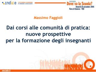 Dai corsi alle comunità di pratica: nuove prospettive per la formazione degli insegnanti