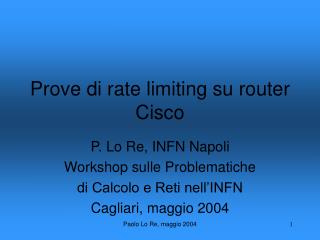 Prove di rate limiting su router Cisco