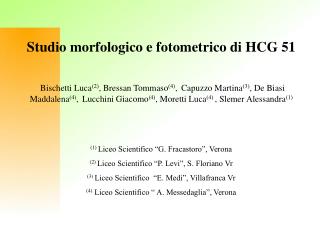 Studio morfologico e fotometrico di HCG 51