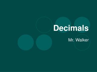 Decimals