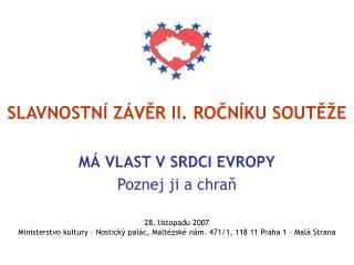 SLAVNOSTNÍ ZÁVĚR II. ROČNÍKU SOUTĚŽE