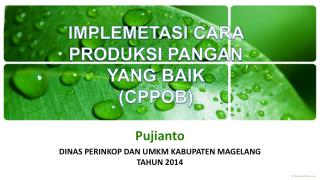 Pujianto DINAS PERINKOP DAN UMKM KABUPATEN MAGELANG TAHUN 2014