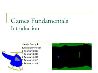 Games Fundamentals Introduction