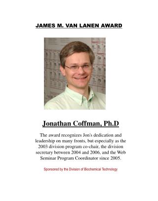 JAMES M. VAN LANEN AWARD