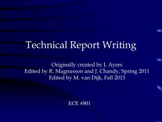 Technical Report Writing