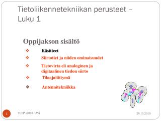 Tietoliikennetekniikan perusteet – Luku 1