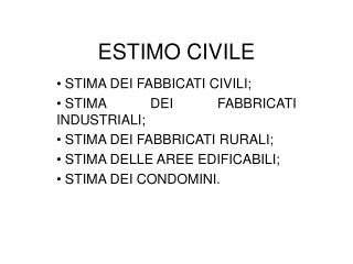 ESTIMO CIVILE