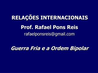 RELAÇÕES INTERNACIONAIS