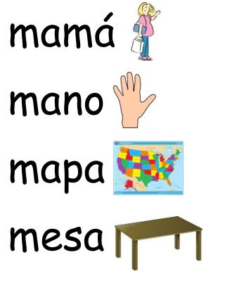 mamá mano mapa mesa