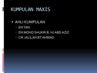 KUMPULAN MAXIS