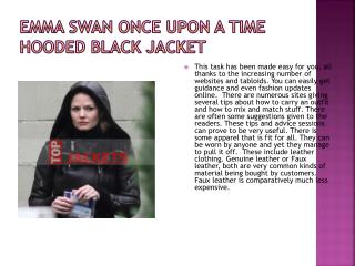 Emma swan once upon a time hooded black