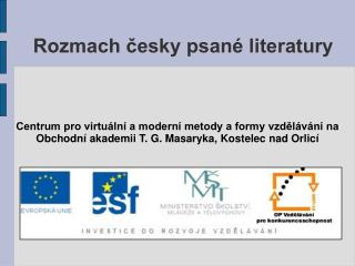 Rozmach česky psané literatury