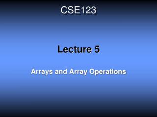 Lecture 5