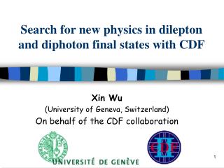 Search for new physics in dilepton and diphoton final states with CDF