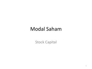 Modal Saham