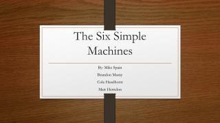 The Six Simple Machines