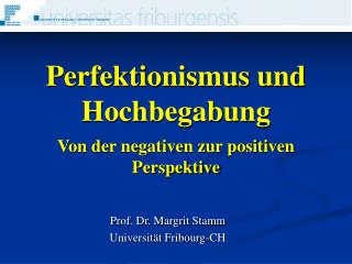 Perfektionismus und Hochbegabung Von der negativen zur positiven Perspektive