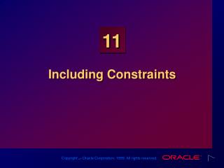 Including Constraints
