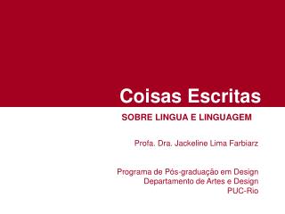 Coisas Escritas