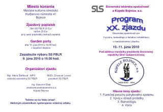 Slovenská lekárska spoločnosť a Kúpele Bojnice, a.s.