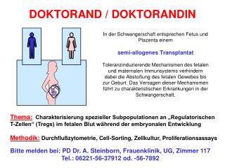 DOKTORAND / DOKTORANDIN