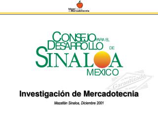 Investigación de Mercadotecnia Mazatlán Sinaloa, Diciembre 2001