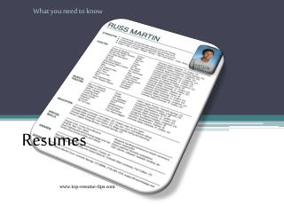 Resumes