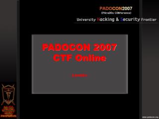 PADOCON 2007 CTF Online