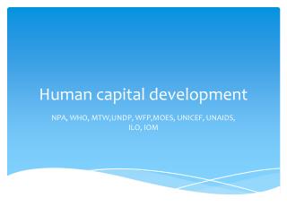 Human capital development