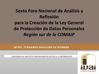 MTRO. FERNANDO AGUILERA DE HOMBRE