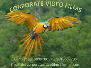 Distinct Services offered by Corporate Video Films @98997005