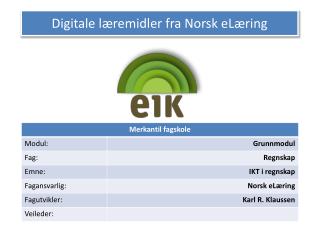 Digitale læremidler fra Norsk eLæring