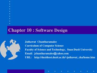 Chapter 10 : Software Design