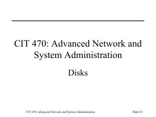 CIT 470: Advanced Network and System Administration