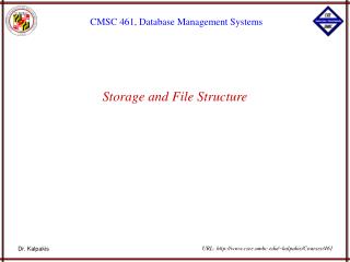 Storage and File Structure