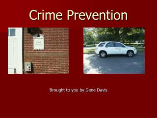 Crime Prevention