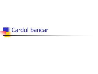 Cardul bancar