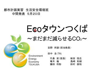 都市計画実習　生活安全環境班 中間発表　５月２０日