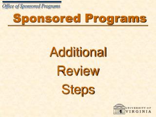 Sponsored Programs