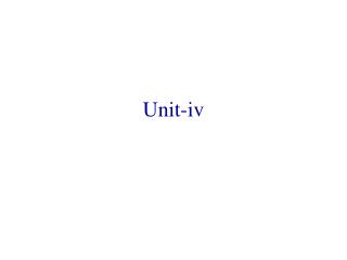 Unit-iv