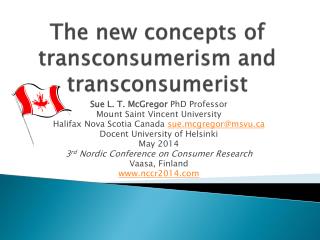 The new concepts of transconsumerism and transconsumerist