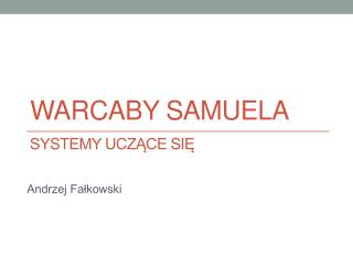 Warcaby Samuela