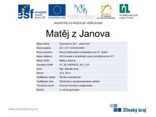 Matěj z Janova