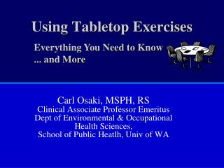 Using Tabletop Exercises